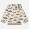 Jersey hoodie with print