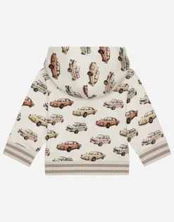 Jersey hoodie with print
