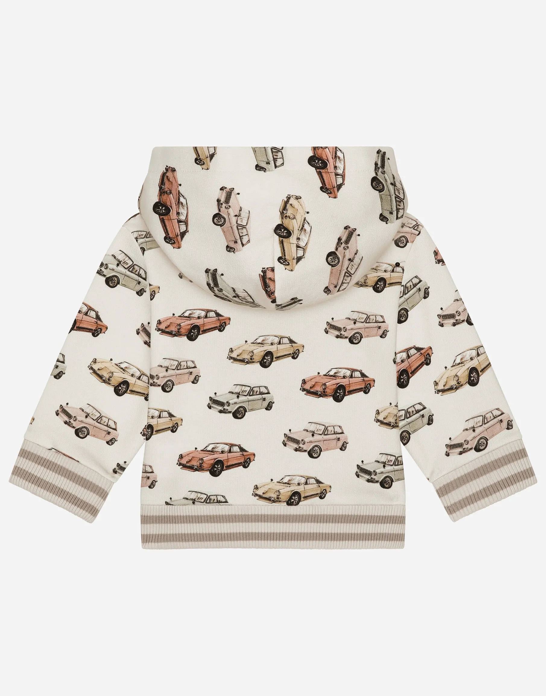 Jersey hoodie with print