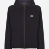 Jersey jacket with hood