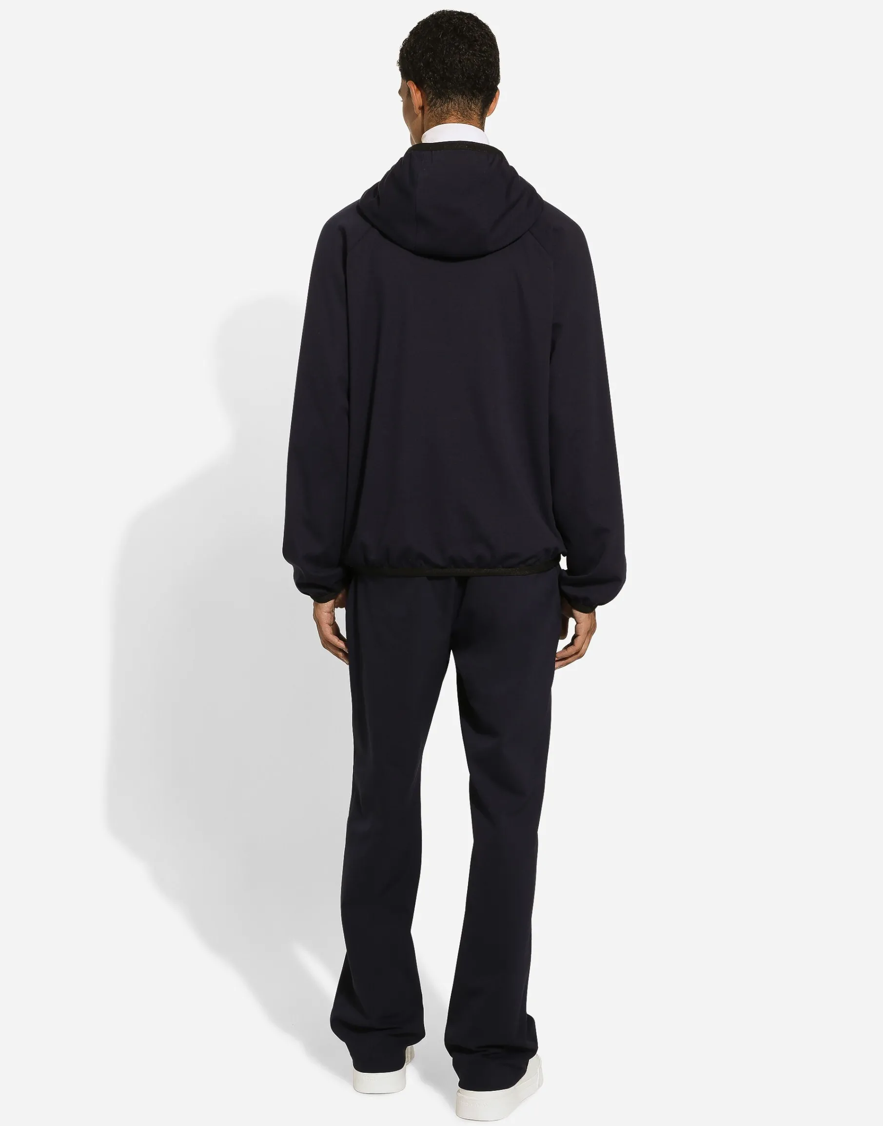 Jersey jacket with hood