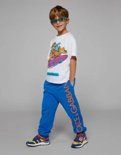 Jersey joggers with Dolce&Gabbana logo