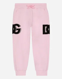 Jersey jogging pants with DG logo patch