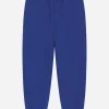 Jersey jogging pants with logo tag