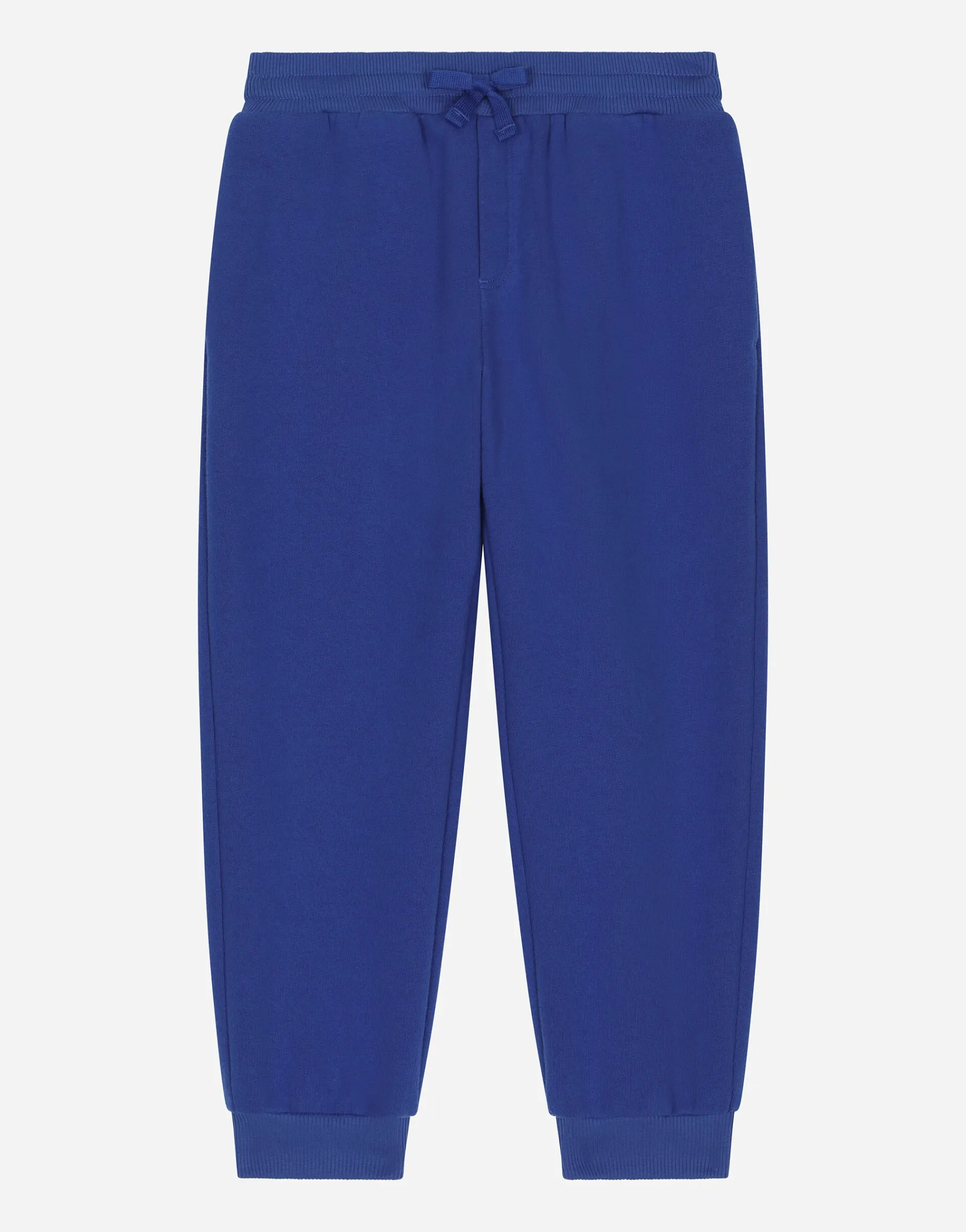 Jersey jogging pants with logo tag