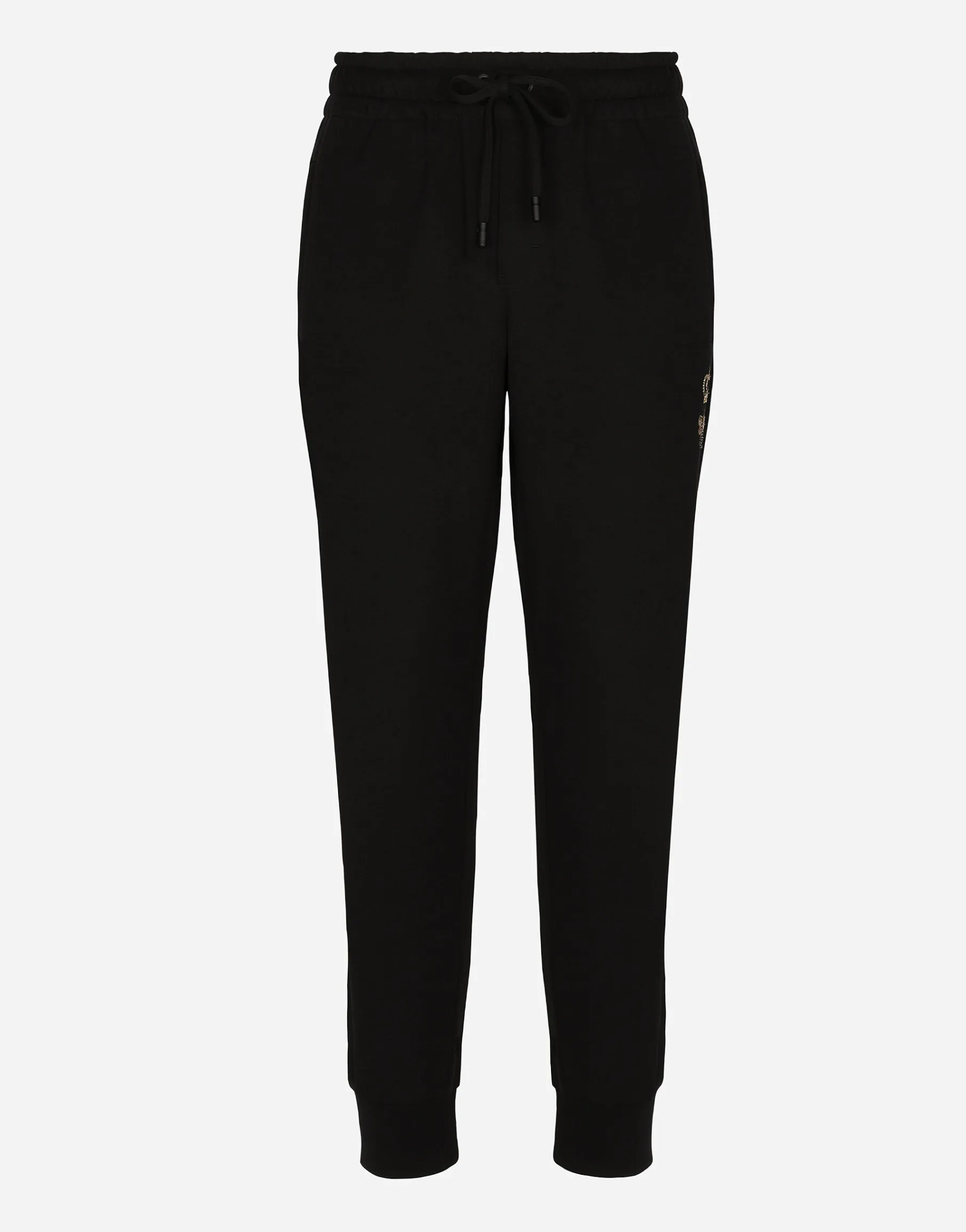 Jersey jogging pants with embroidery
