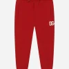 Jersey jogging pants with DG logo embroidery