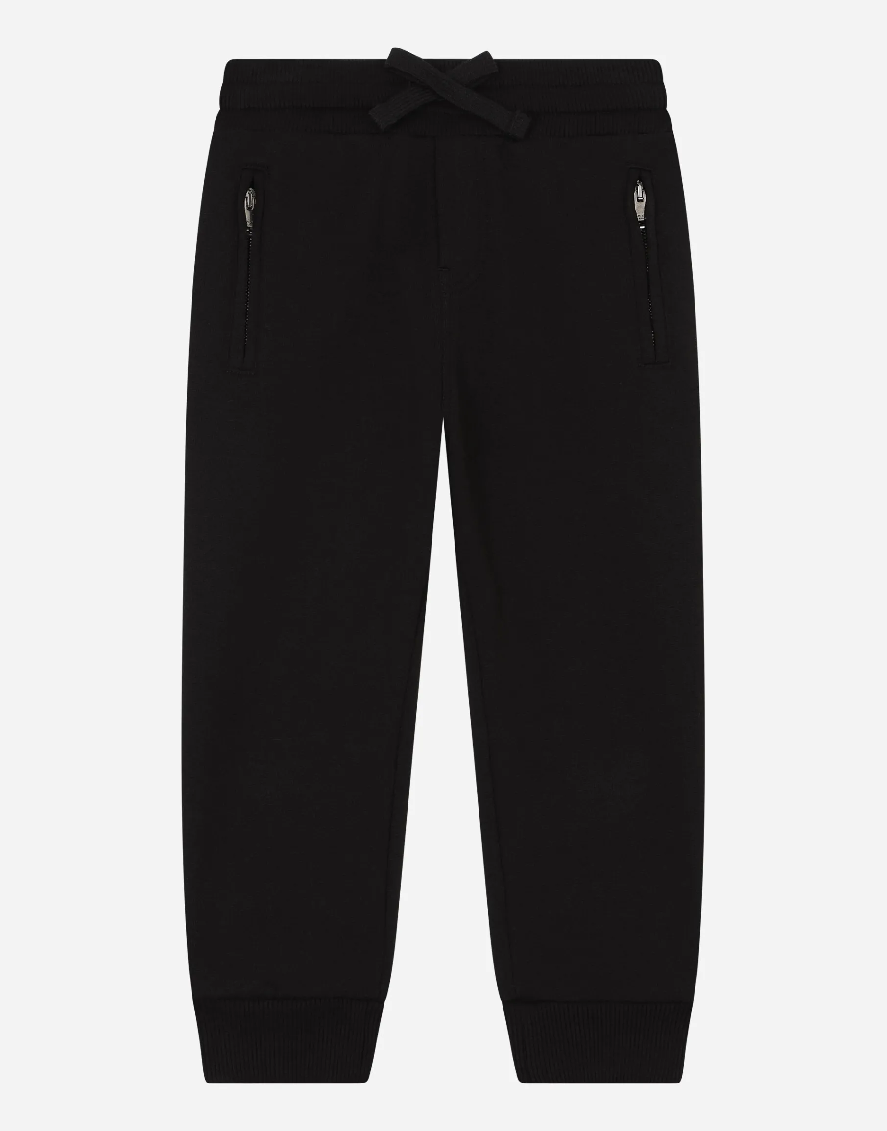 Jersey jogging pants with logo embroidery