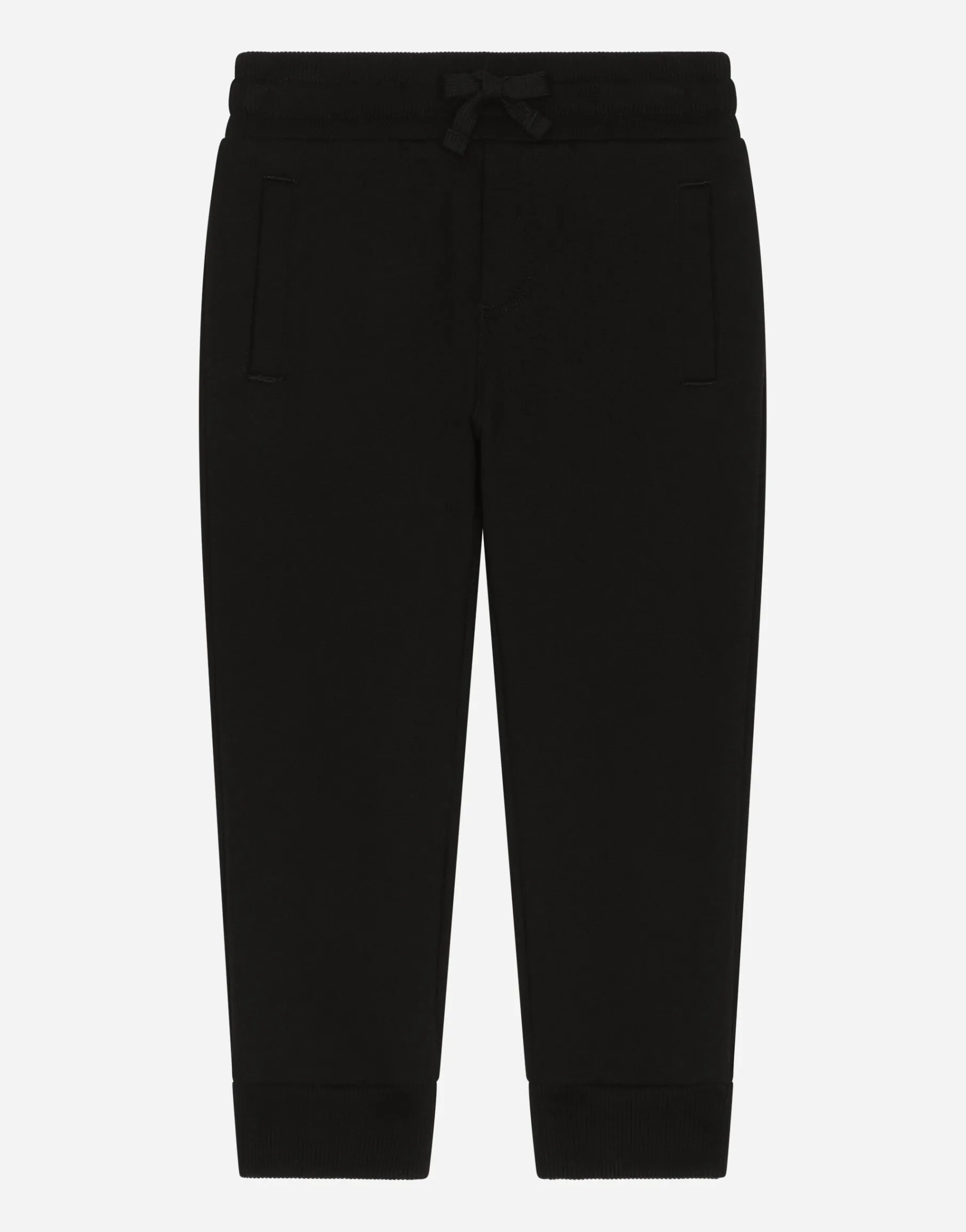 Jersey jogging pants with logo embroidery