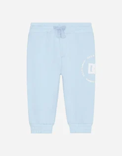 Jersey jogging pants with DG logo print