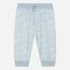 Jersey jogging pants with all-over logo print