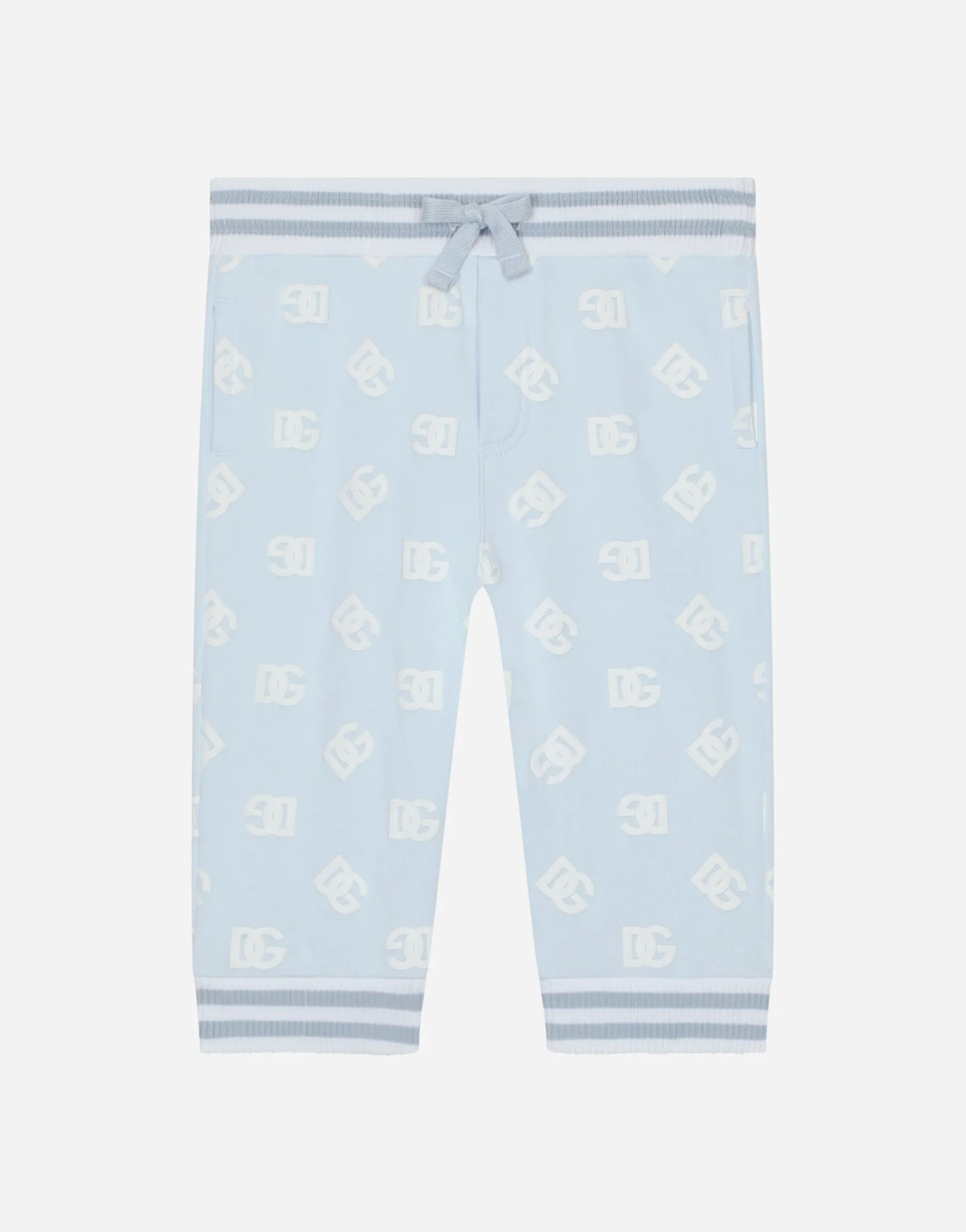Jersey jogging pants with rubberized DG logo print