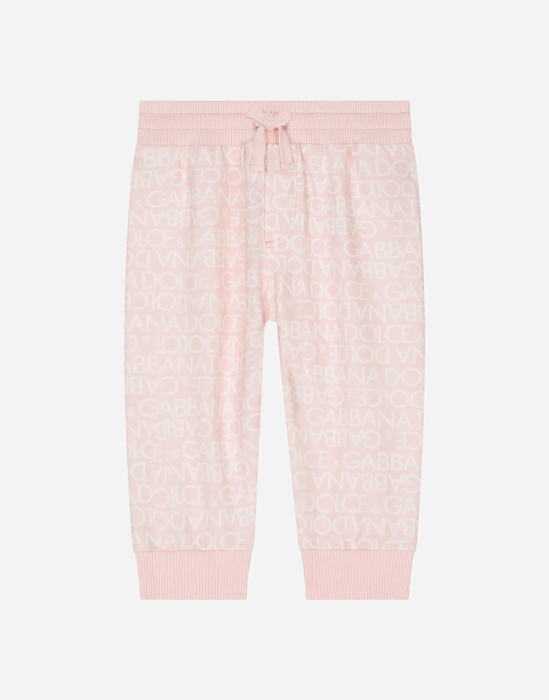 Jersey jogging pants with all-over logo print