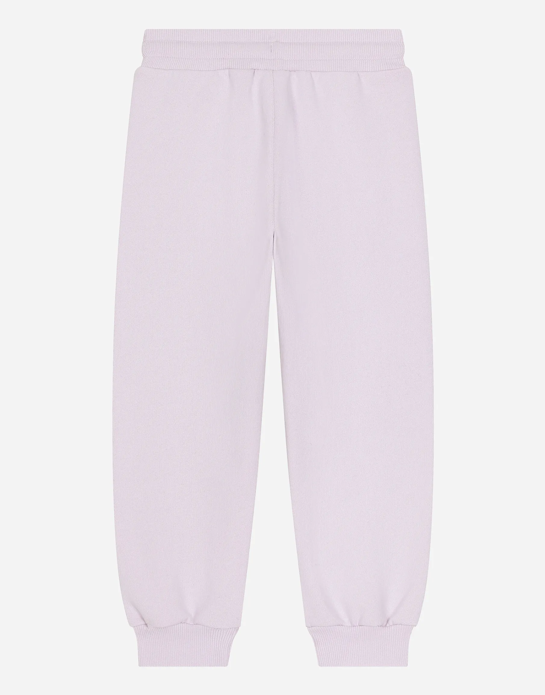 Jersey jogging pants with logo tag