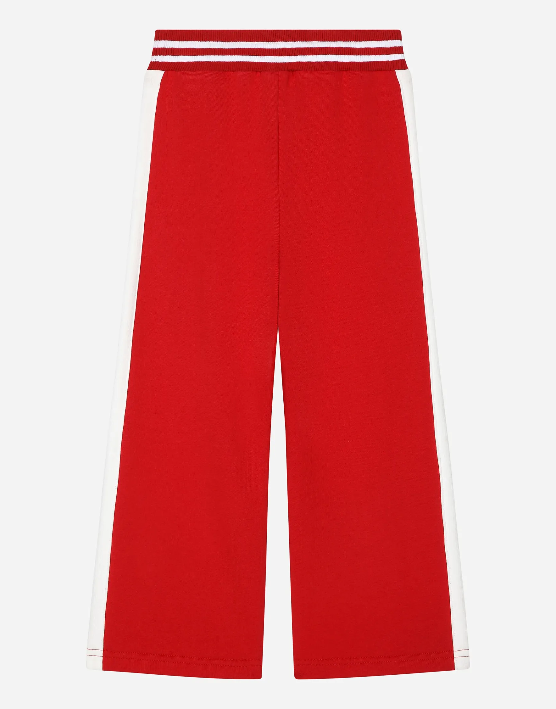 Jersey jogging pants with logo tag