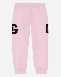 Jersey jogging pants with DG logo patch