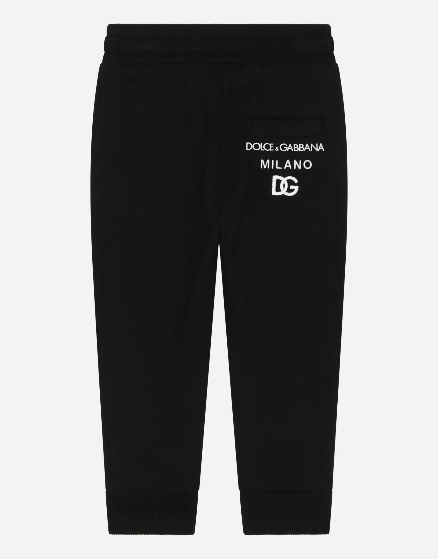 Jersey jogging pants with logo embroidery