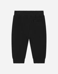 Jersey jogging pants with logo print