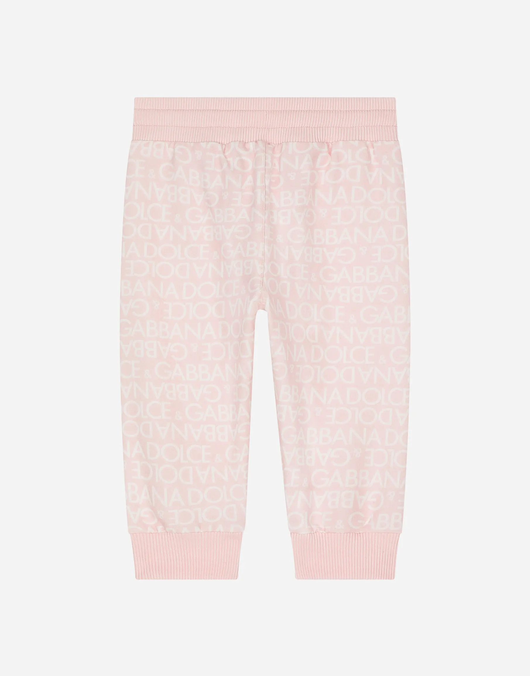 Jersey jogging pants with all-over logo print