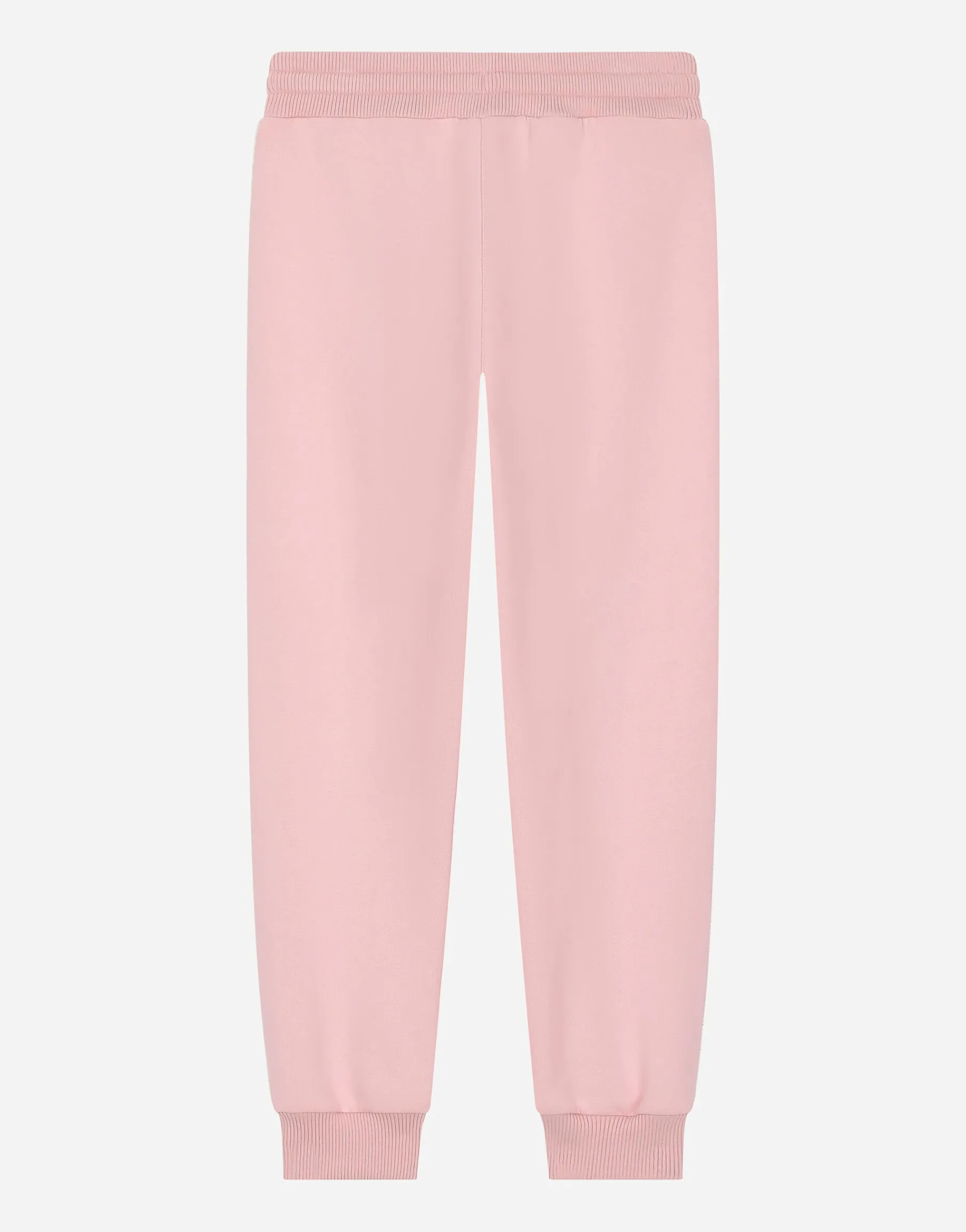 Jersey jogging pants with logo patch
