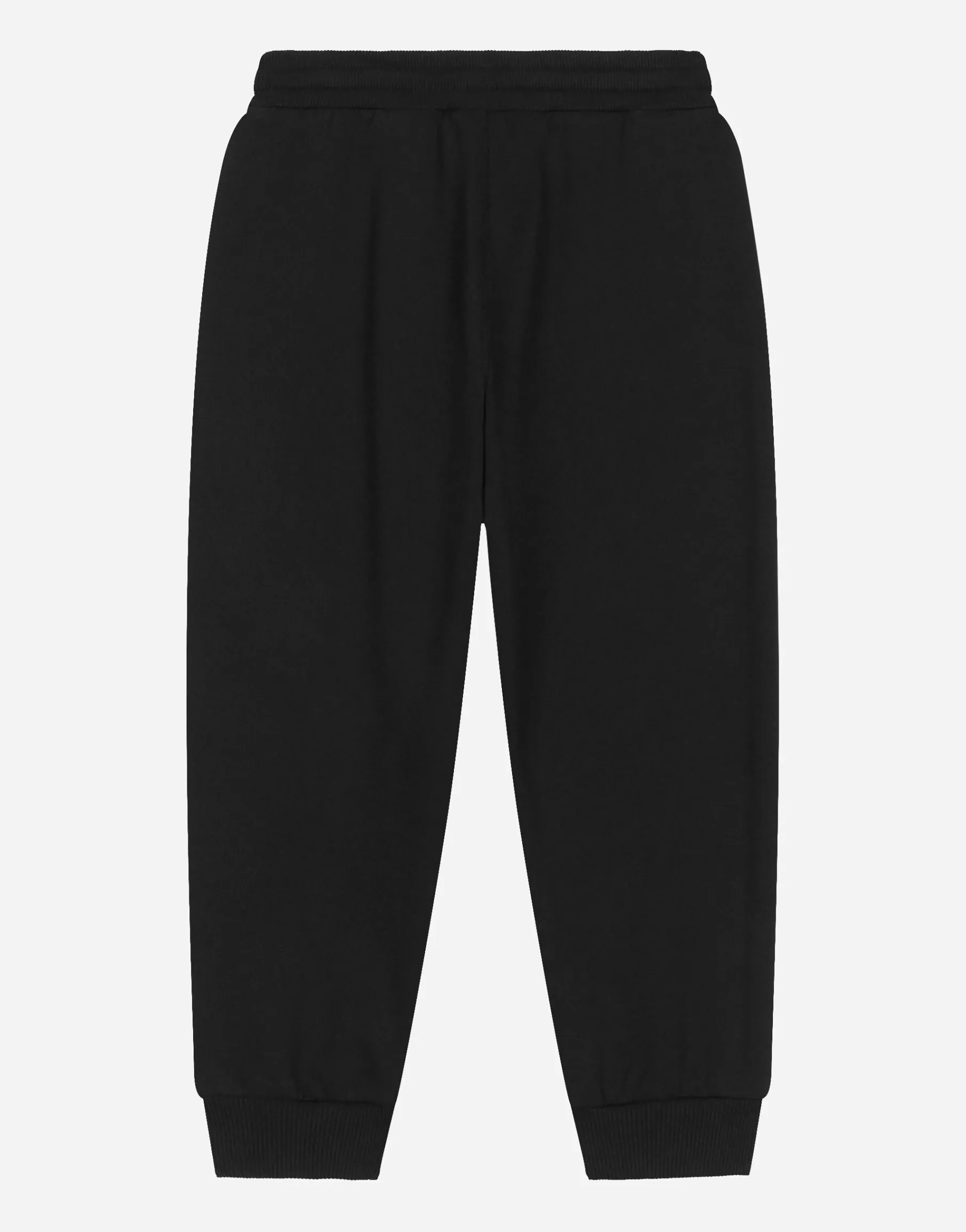 Jersey jogging pants with all-over flocked print