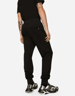 Jersey jogging pants with DG logo print