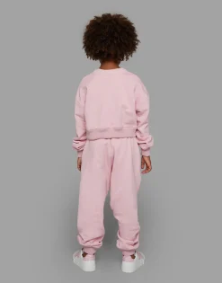 Jersey jogging pants with logo patch