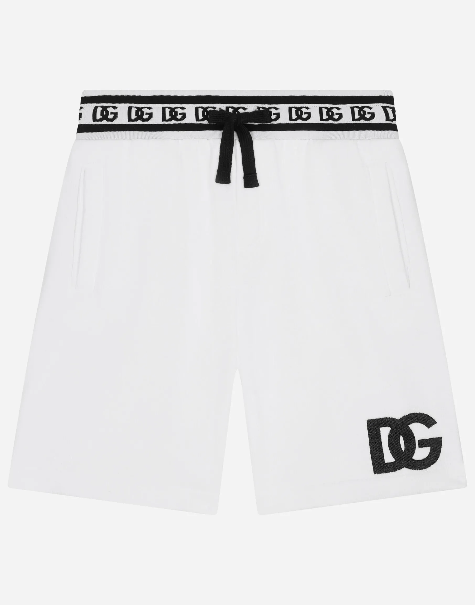 Jersey jogging shorts with DG logo embroidery