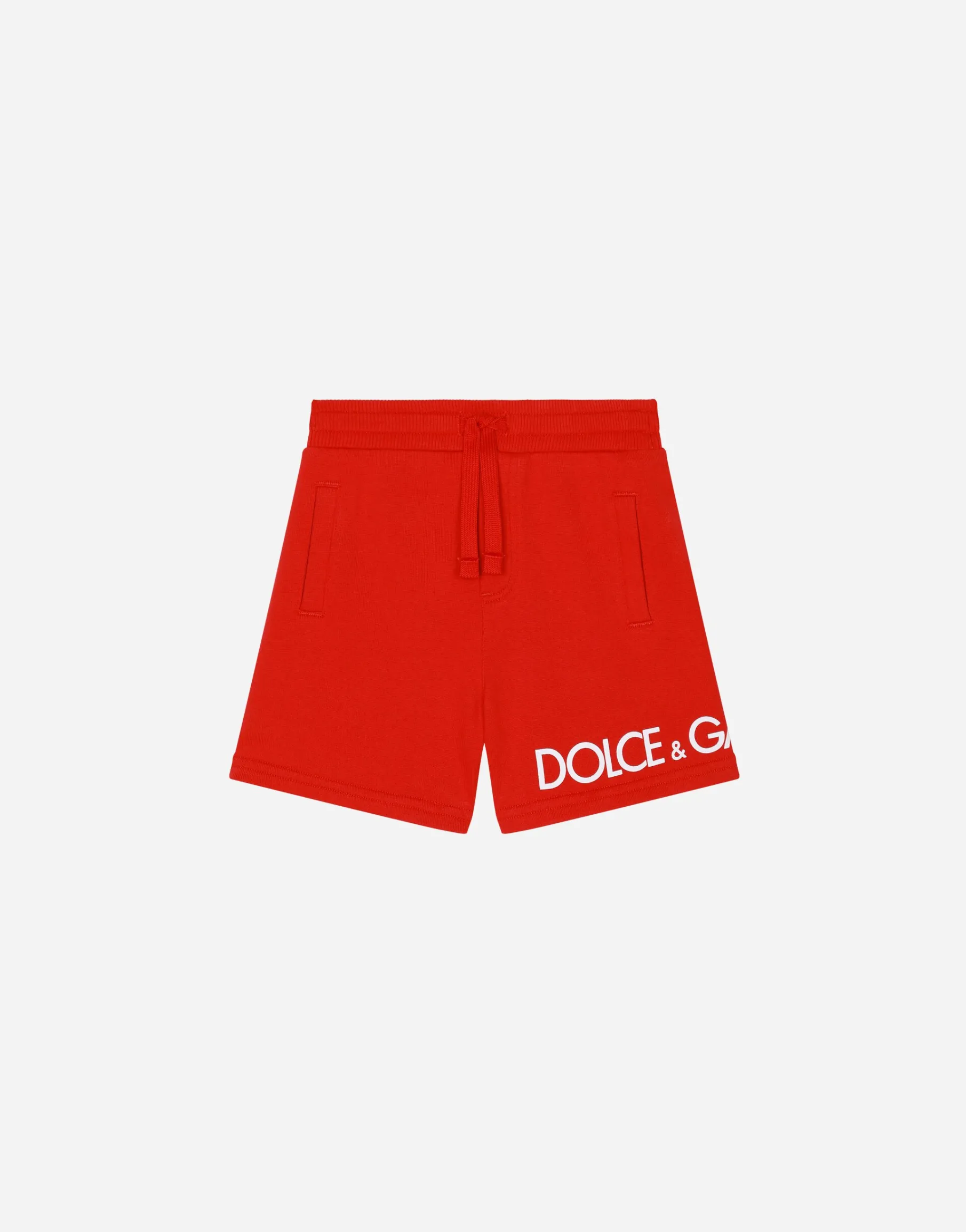 Jersey jogging shorts with logo print