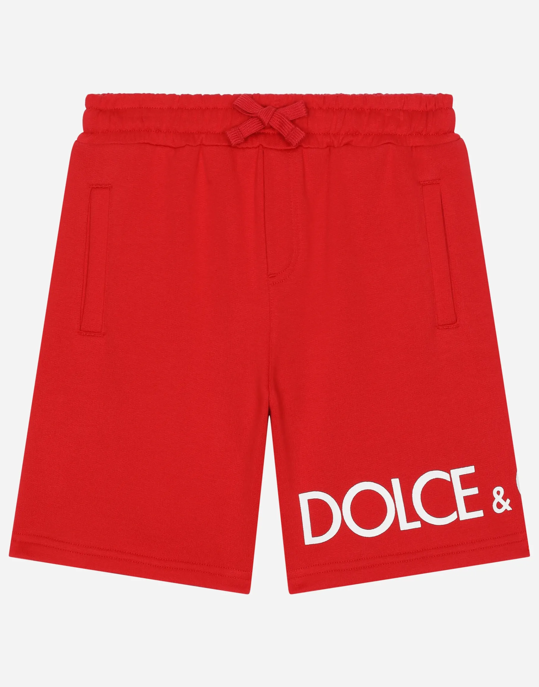 Jersey jogging shorts with logo print