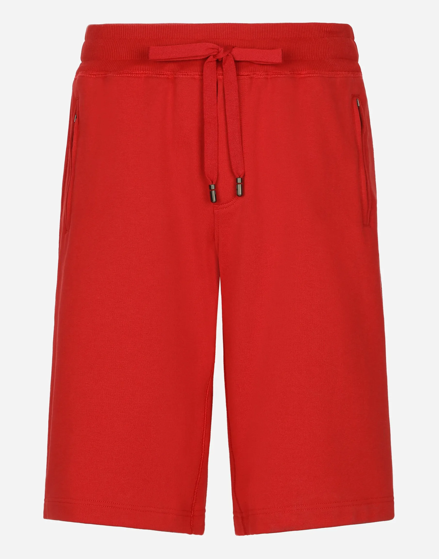 Jersey jogging shorts with logo tag