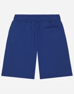 Jersey jogging shorts with logo tag