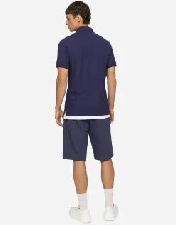 Jersey jogging shorts with embroidery