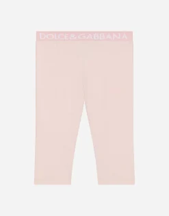 Jersey leggings with elasticated band