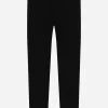 Jersey leggings with logo tag