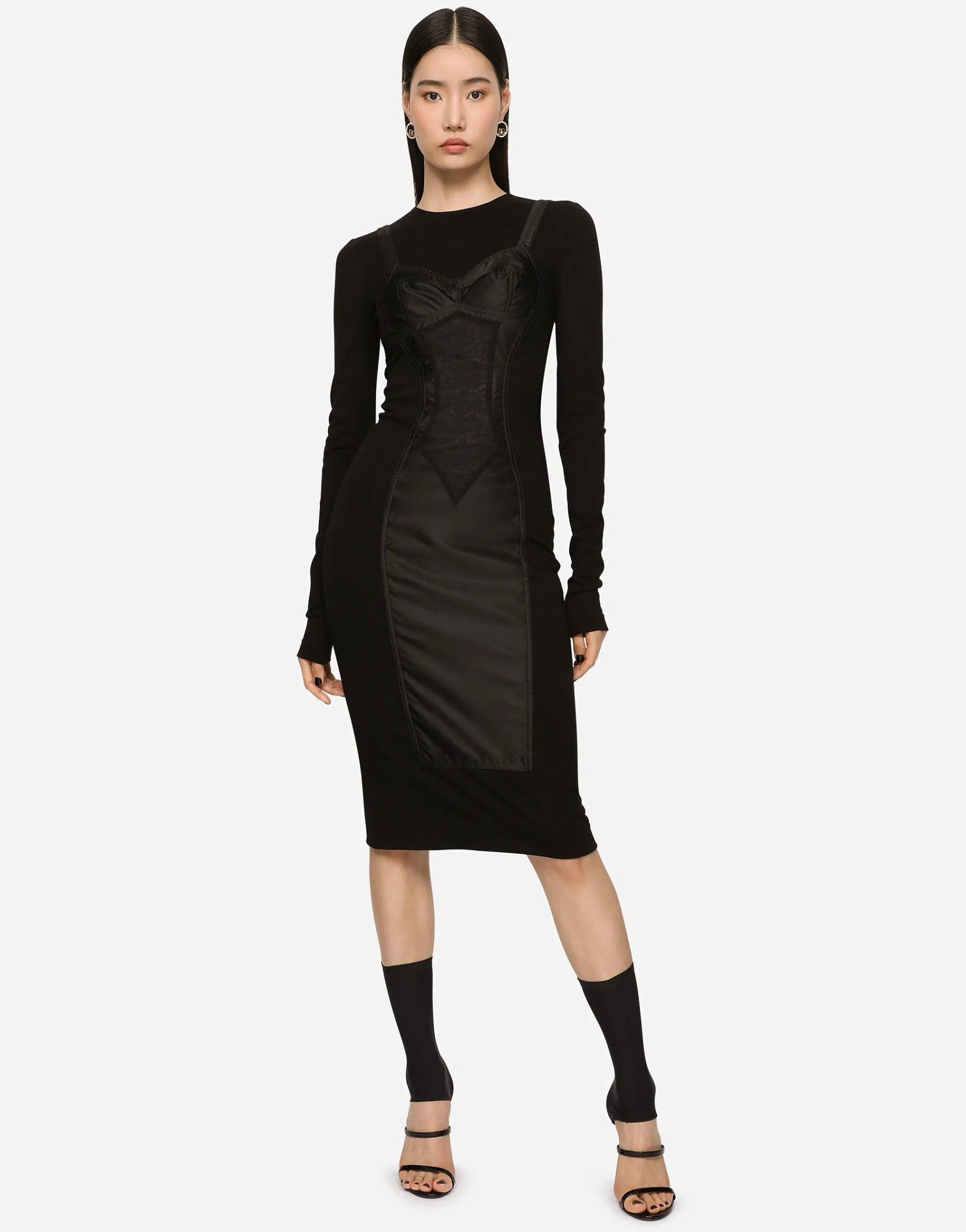 Jersey midi dress