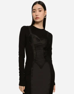 Jersey midi dress