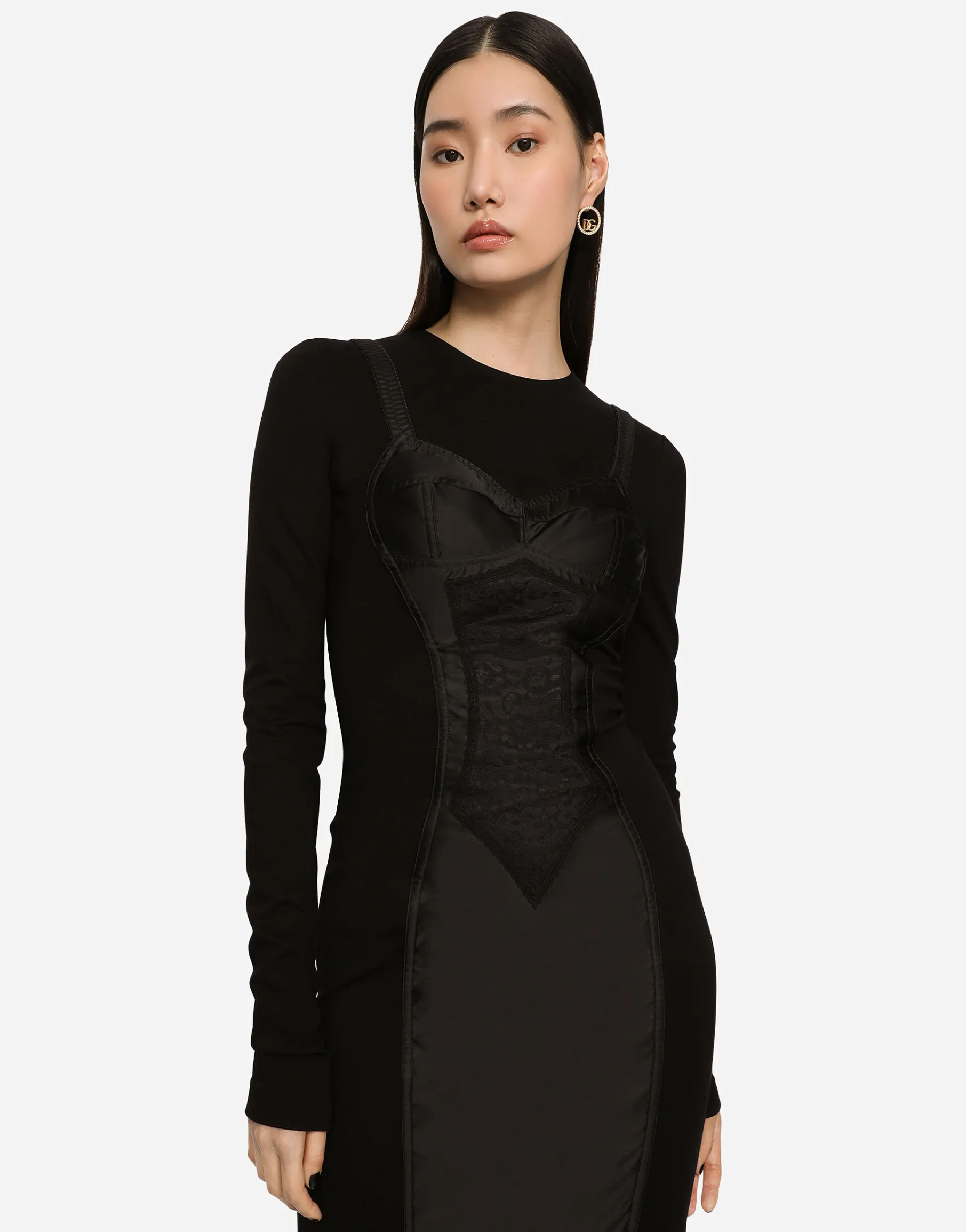 Jersey midi dress