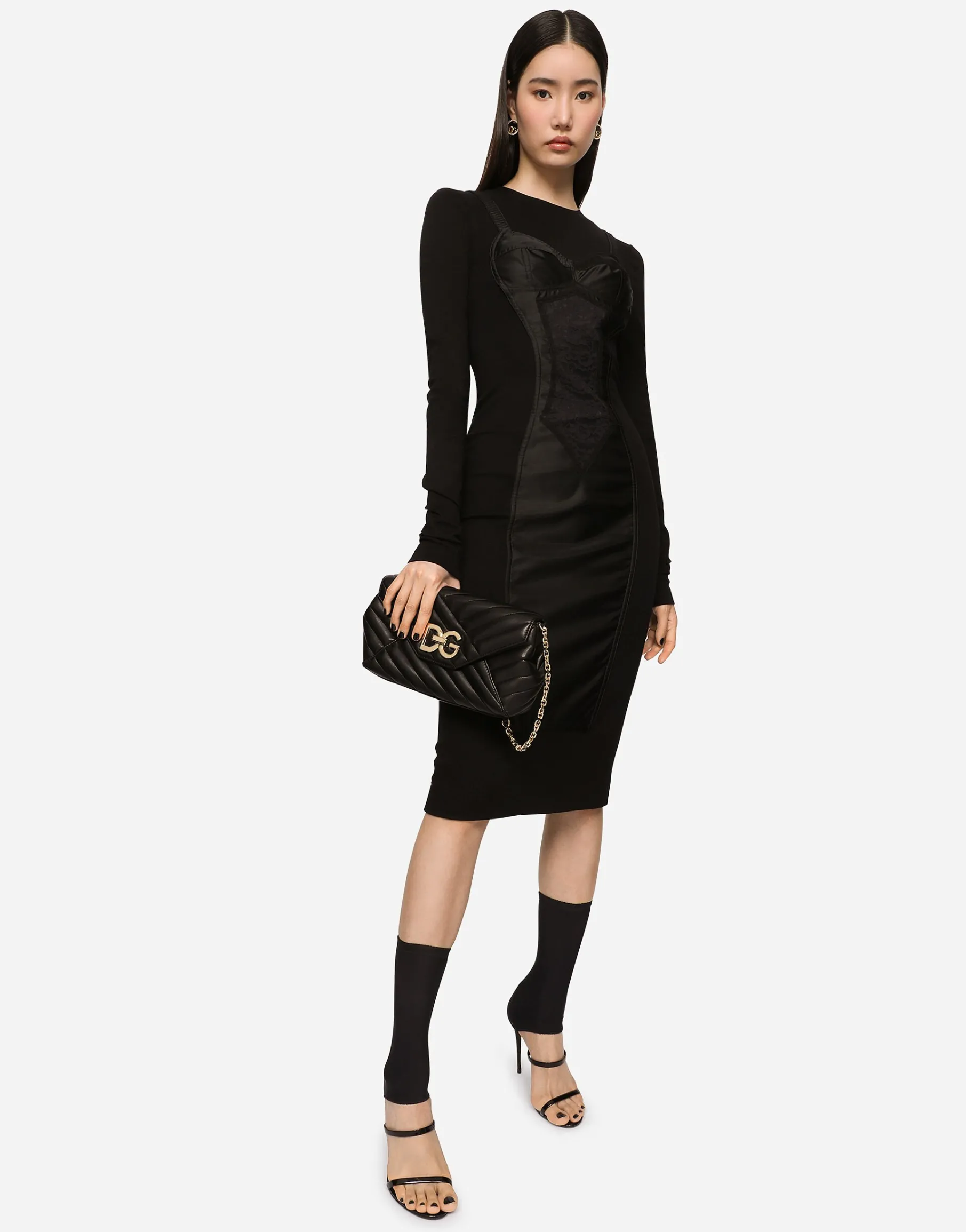 Jersey midi dress
