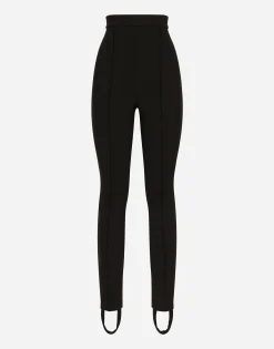 Jersey Milano rib leggings with stirrups