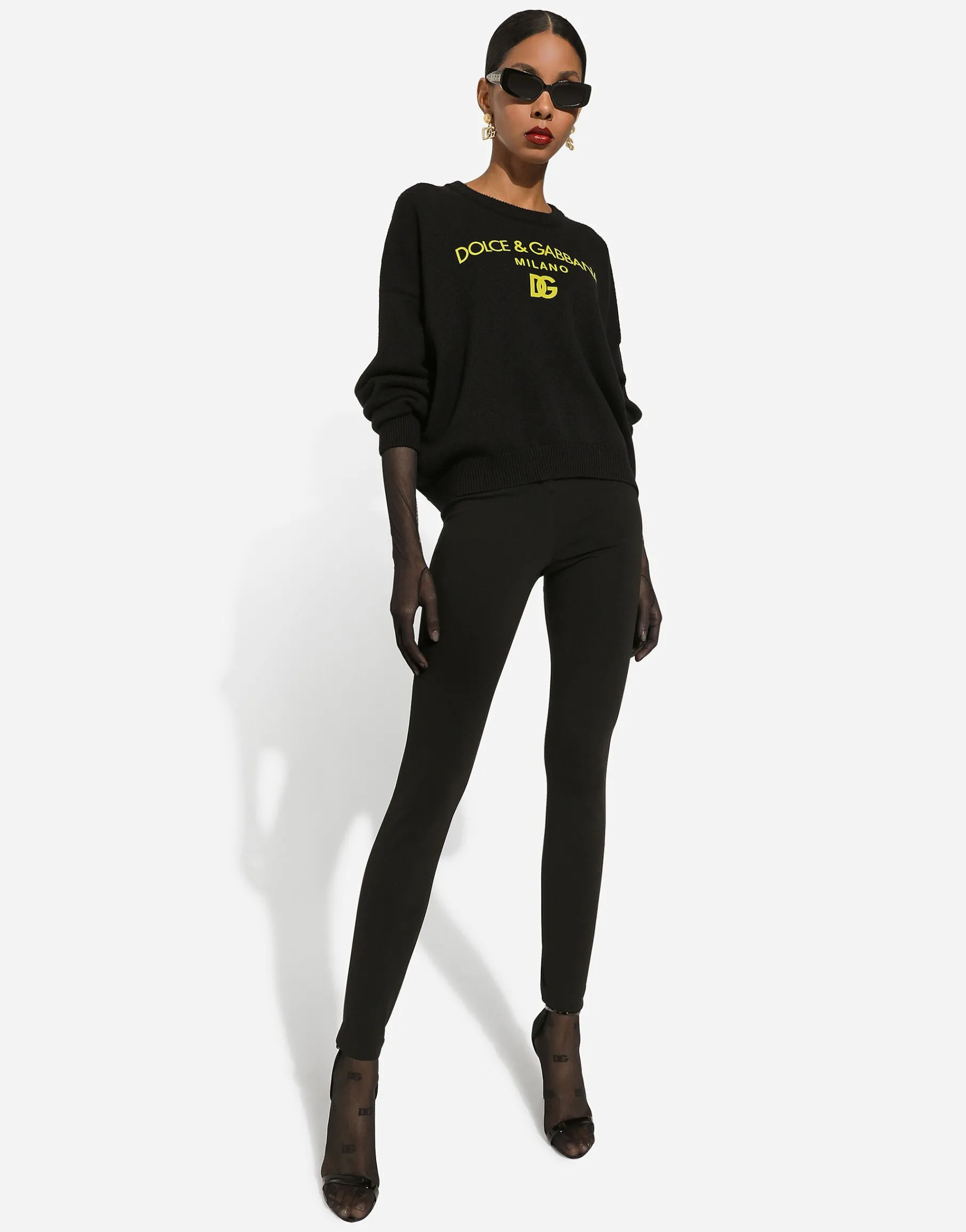 Jersey Milano rib leggings with stirrups