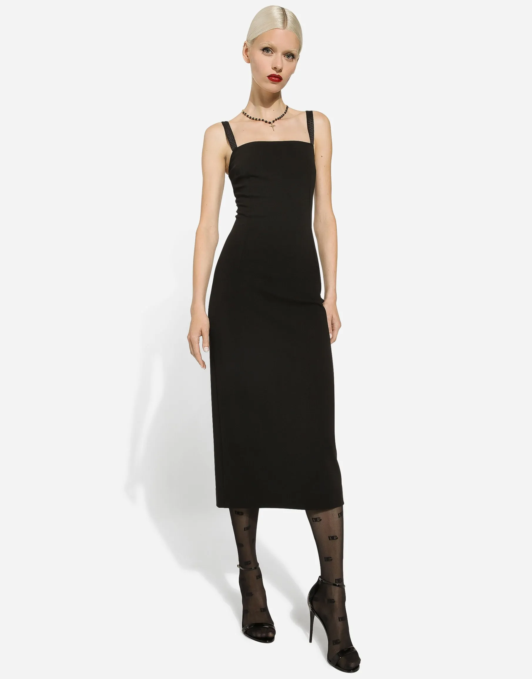 Jersey Milano rib sheath dress