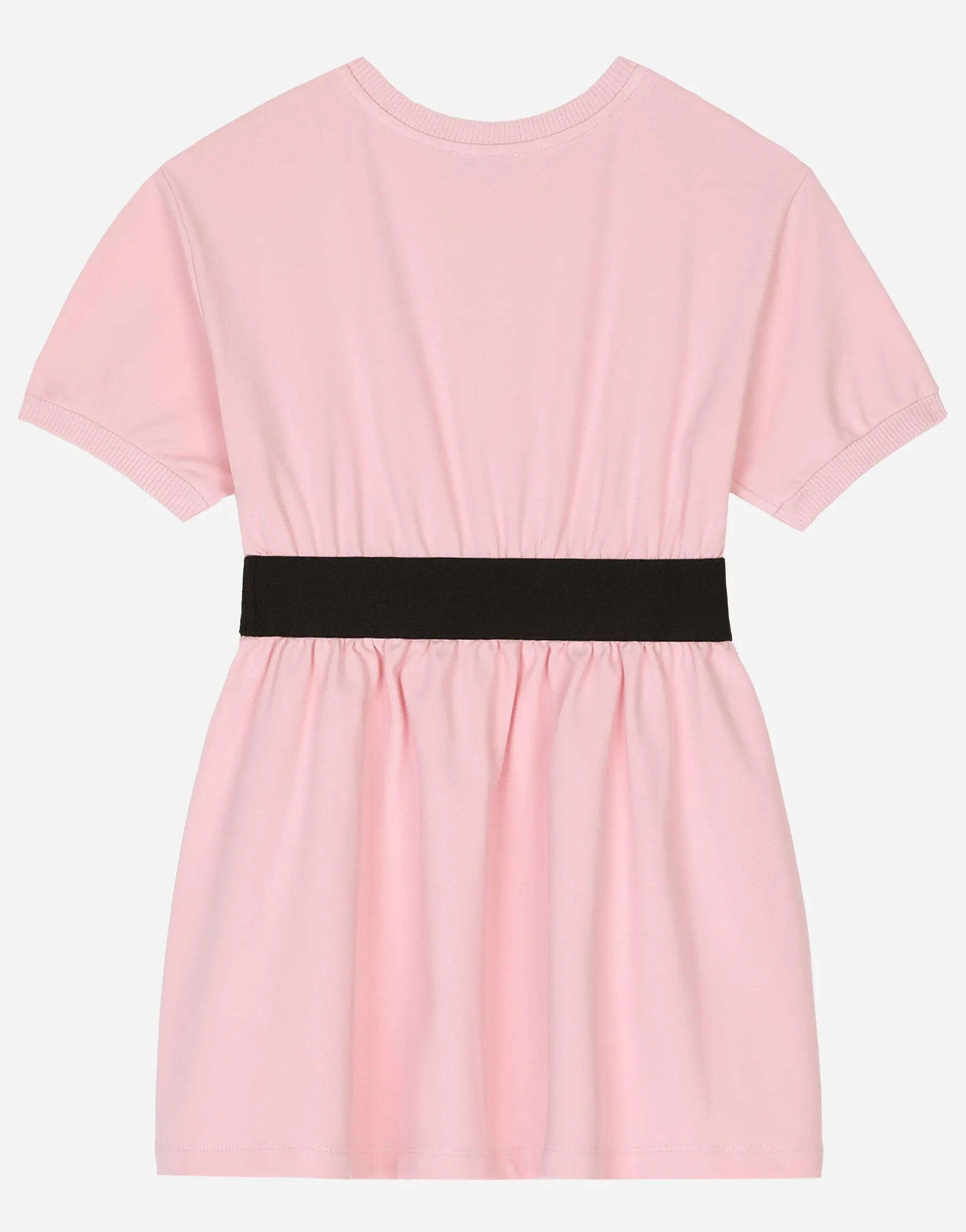Jersey minidress with logo tag
