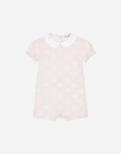 Jersey romper suit with DG logo print