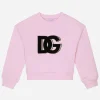 Jersey round-neck sweatshirt with DG logo patch