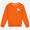 Jersey round-neck sweatshirt with DG logo