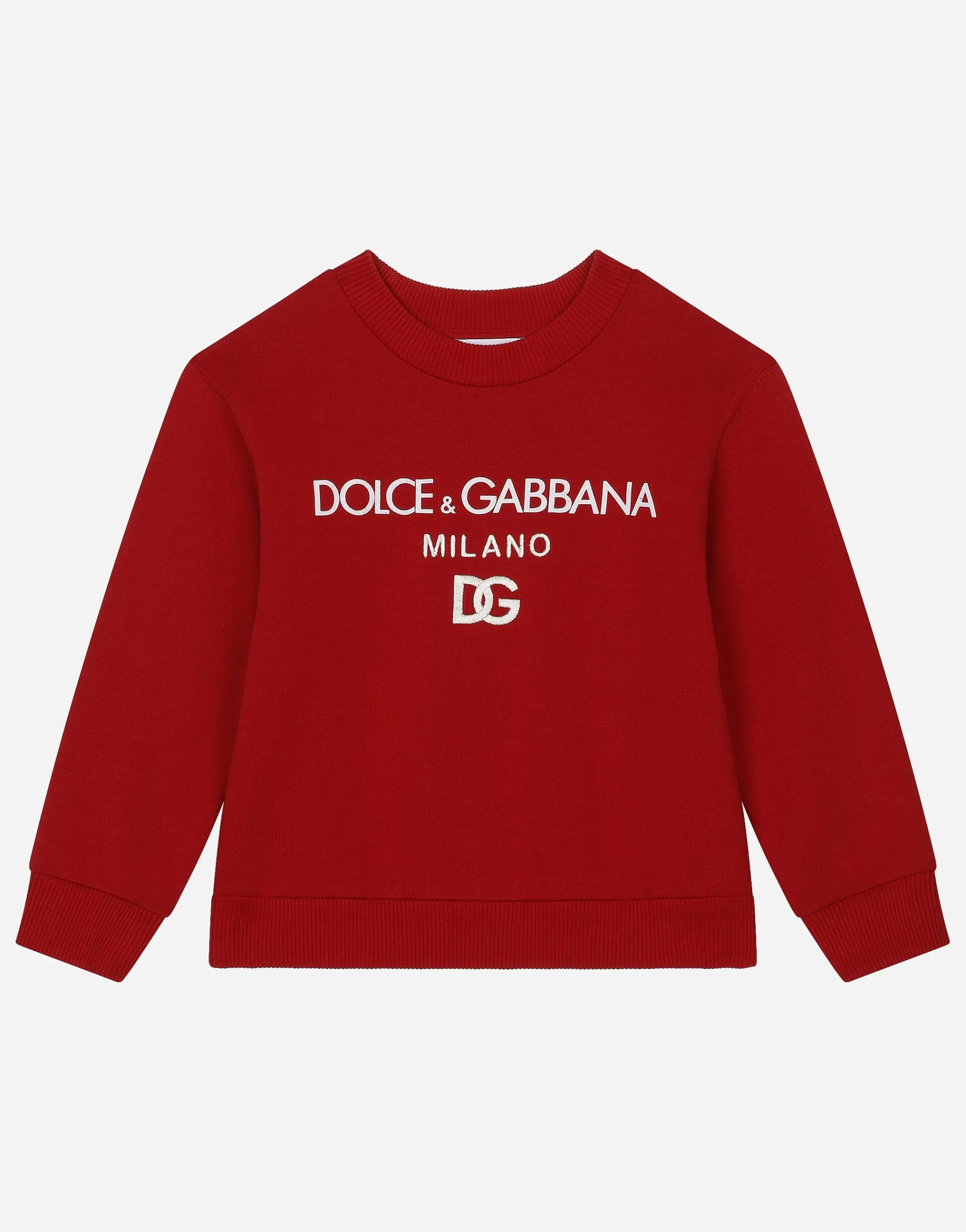 Jersey round-neck sweatshirt with DG Milano embroidery