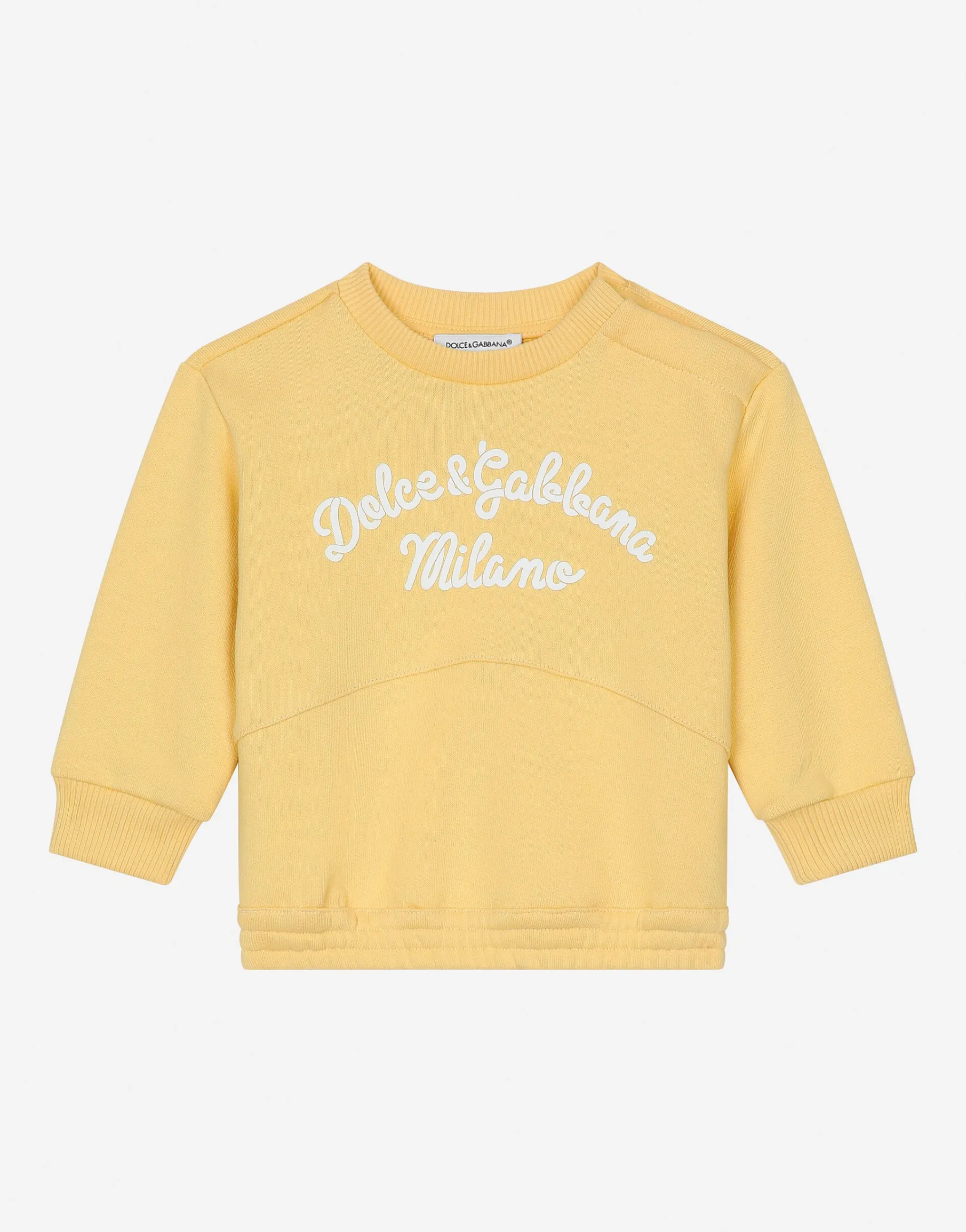 Jersey round-neck sweatshirt with Dolce&Gabbana logo