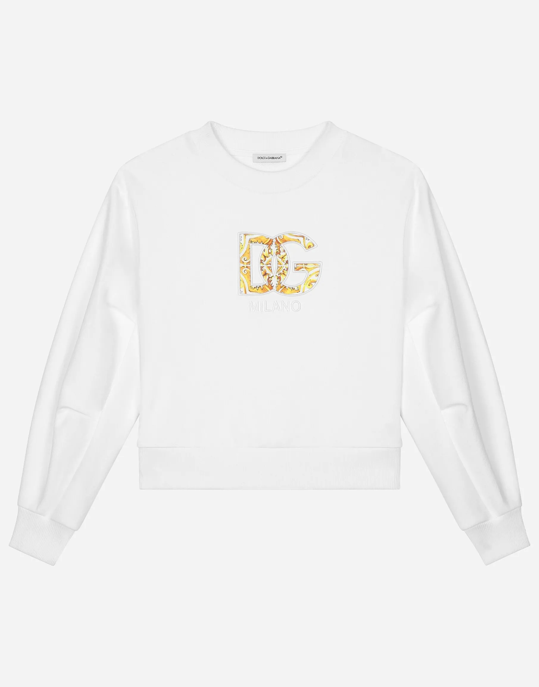 Jersey round-neck sweatshirt with DG logo