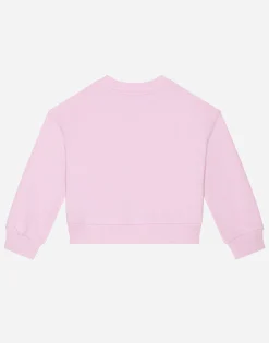 Jersey round-neck sweatshirt with DG logo patch